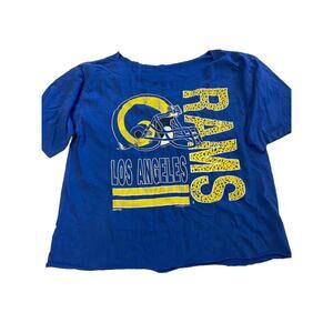Womens VINTAGE 1993 Los Angeles Rams Cut Off T Shirt Sz 2XL